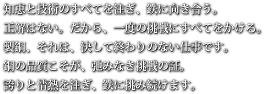 摂氏1600℃の高炉で燃える、鉄の塊。